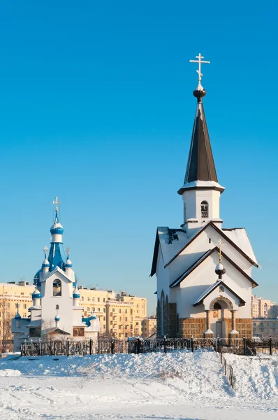 Kostel Narození Krista Petersburg Rusko Zimní Čas — Stock fotografie