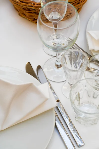 Elegantes Mesas Banquetes Cenas Preparadas Para Unas Vacaciones Una Fiesta — Foto de Stock