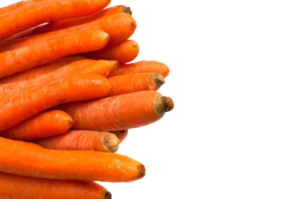 Carrots Isolated White Background Copy Space — Stock Photo, Image
