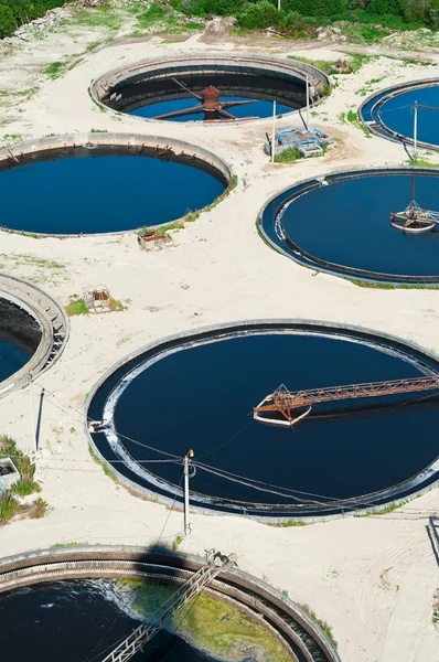 Grupo Das Grandes Drenagens Sedimentação Reciclagem Água Decantação Purificação Tanque — Fotografia de Stock