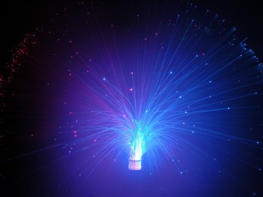 Fiber optics lights at night clipart