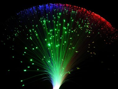 Fiber optics lights at night clipart