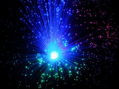 Fiber optics lights at night clipart