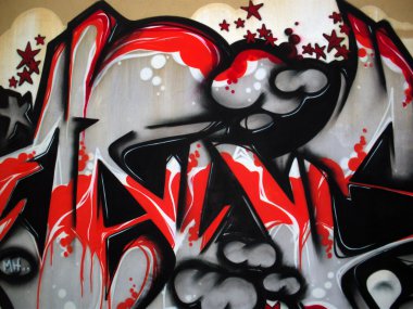 Graffiti on a wall clipart
