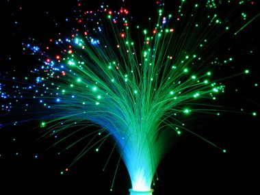 Fiber optics lights at night clipart