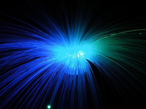 Lichtwellenleiter Leuchtet Nachts — Stockfoto