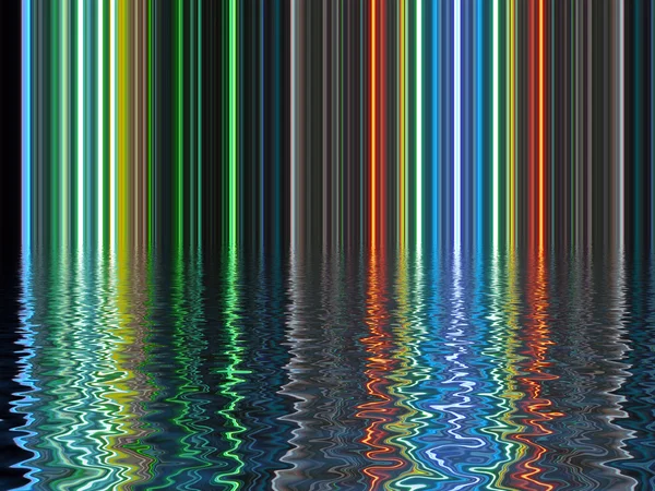 Абстрактные Цветовые Полосы Отражения Черном Фоне — стоковое фото