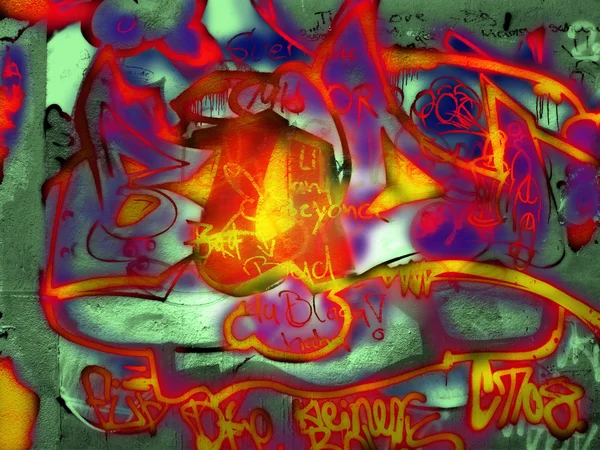 Graffiti op een muur — Stockfoto
