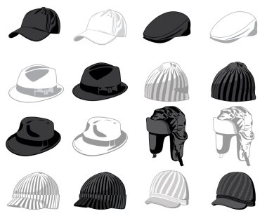 Set of the hats clipart