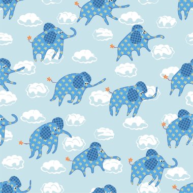 Child's seamless pattern. Vector clipart