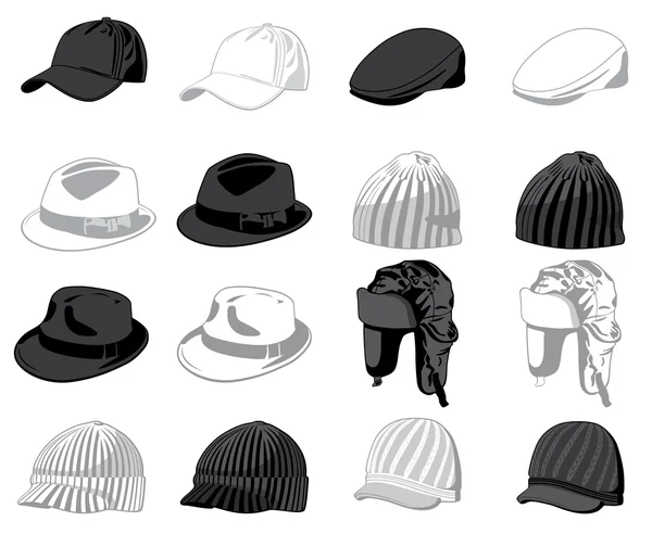 Conjunto de sombreros — Vector de stock