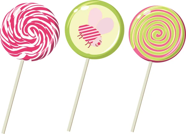 Set of the lollipops. Vector — Stock Vector
