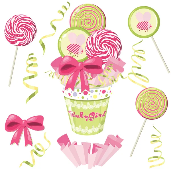 Lollipop bouquet. Vector — Stock Vector