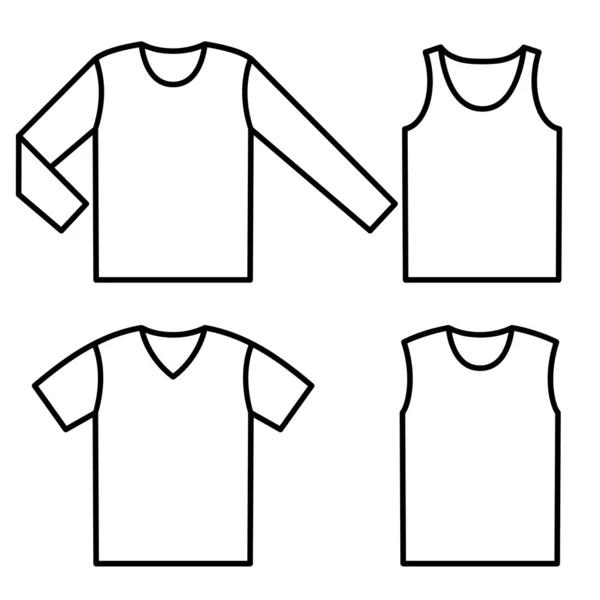 Conjunto das camisas. Vetor —  Vetores de Stock