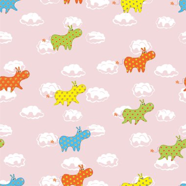 Child's seamless pattern clipart