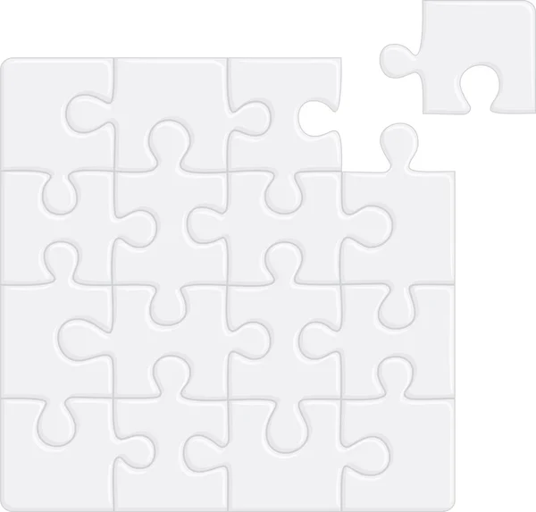 Modèle Puzzle Pièces Amovibles Illustration Vectorielle — Image vectorielle