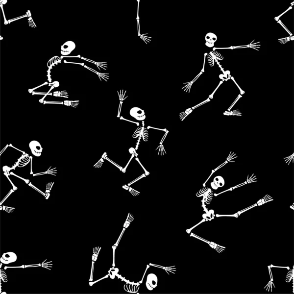 Безшовний візерунок зі скелетами — стоковий вектор