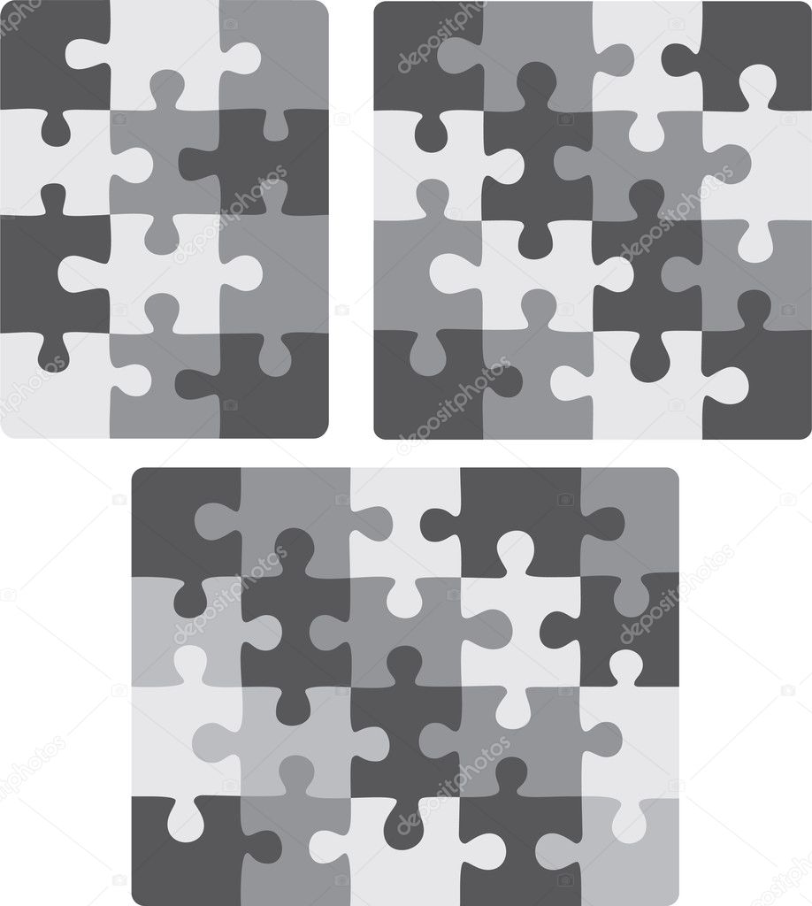 Puzzle patterns (removable pieces)