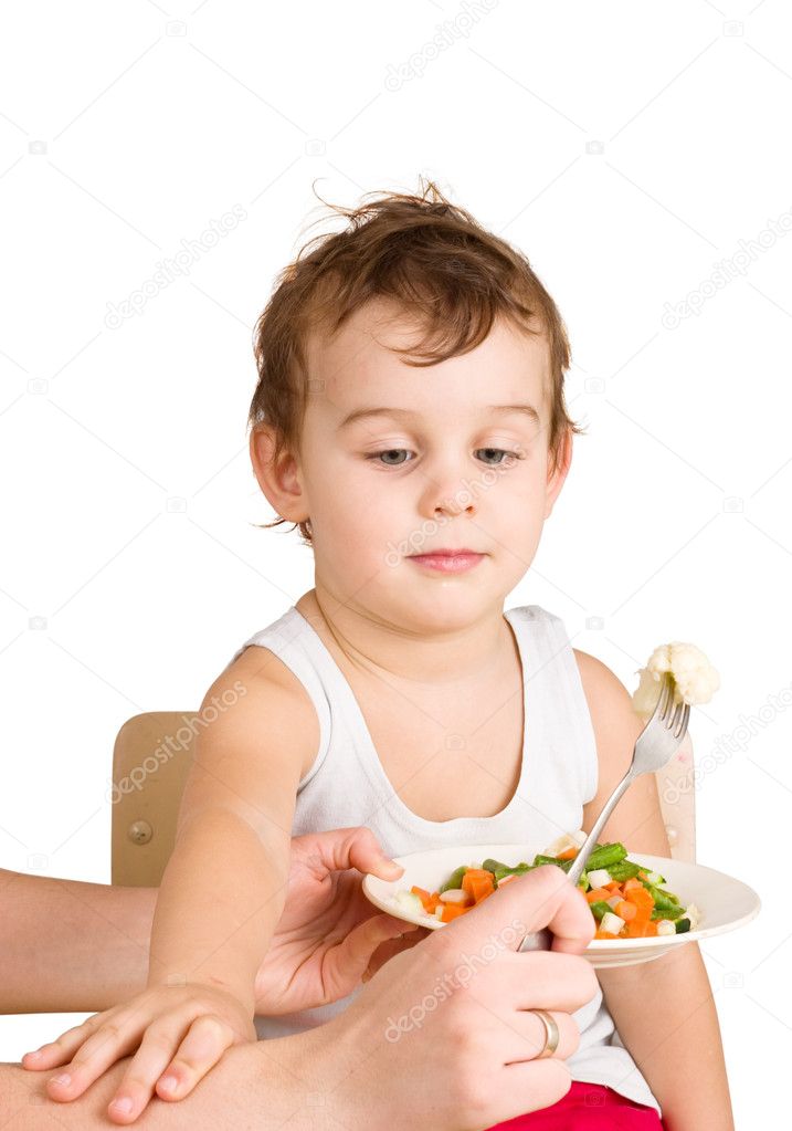 Kid does not want to eat salad
