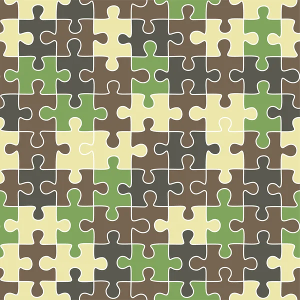 Puzzle camouflage seamless pattern — Stock Vector