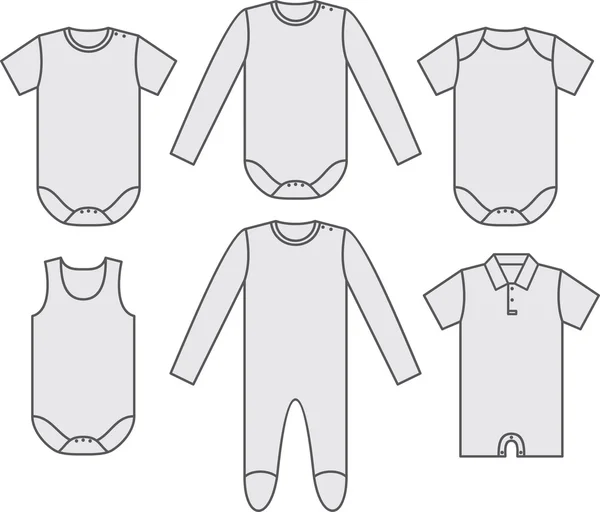 Conjunto de ropa de niño — Vector de stock