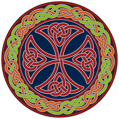 Celtic cross design element clipart