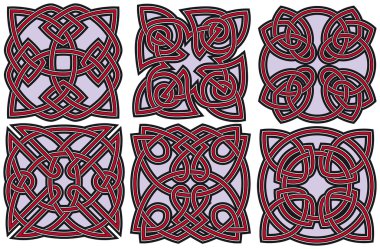 Set of celtic design elements clipart