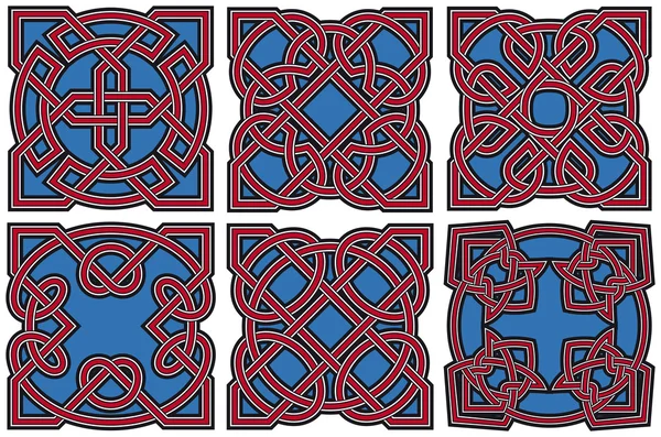 Conjunto de elementos de diseño celta — Archivo Imágenes Vectoriales