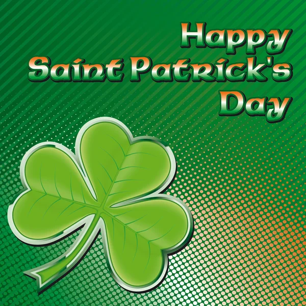 Χαιρετισμούς Ημέρα Του Saint Patrick Πράσινο Φόντο — Διανυσματικό Αρχείο