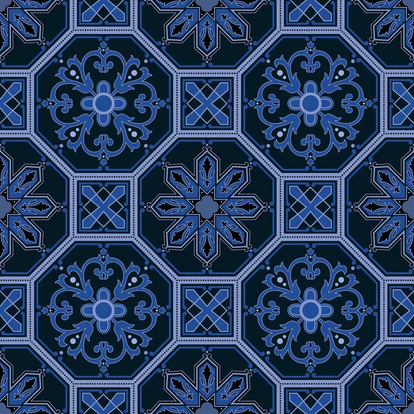 Seamless ornamental oriental pattern vector background — Stock Vector