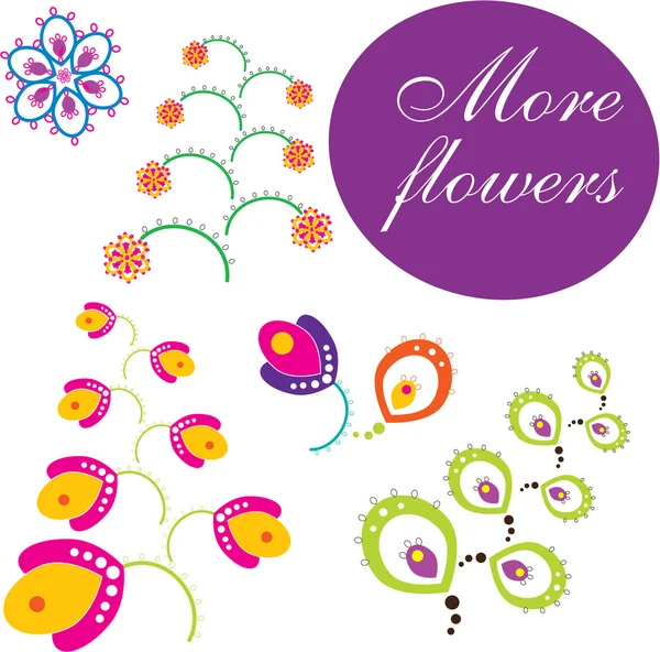 Φωτεινά λουλούδια — Διανυσματικό Αρχείο