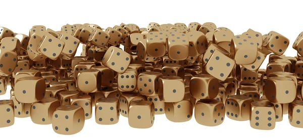 Golden playing dice — Stock Photo, Image