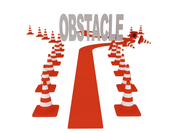 Overcoming Obstacles White Background Graphics — Stock Photo, Image