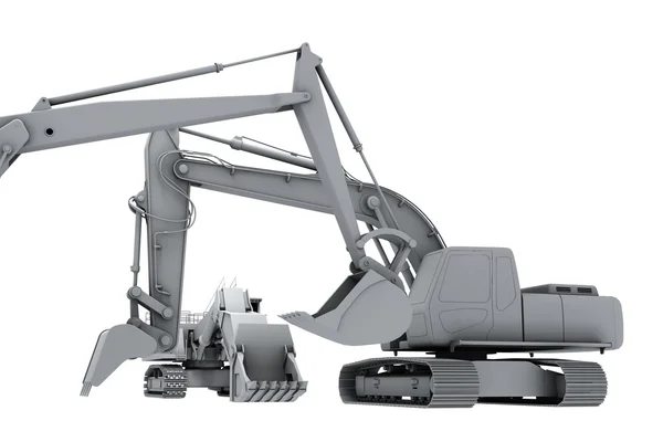 Grey model of the diggers — Stock Photo, Image
