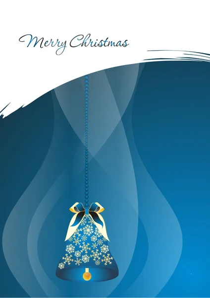 Weihnachten abstrakten Hintergrund mit einer Glocke — Stockvektor