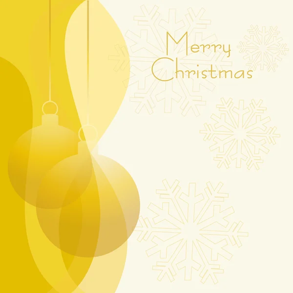 黄色のクリスマス背景イメージ ボルに — ストックベクタ