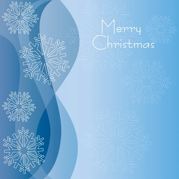 Fondo azul de Navidad con la imagen de los copos de nieve — Archivo Imágenes Vectoriales