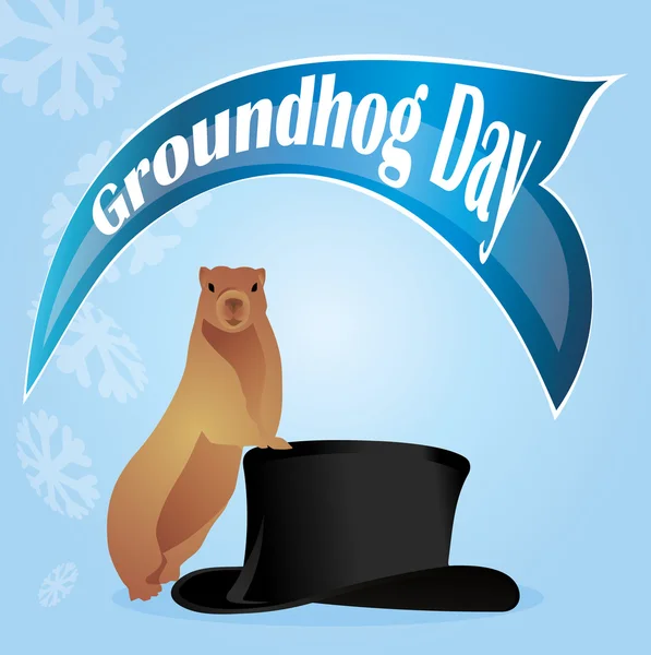 Dia de férias Groundhog —  Vetores de Stock