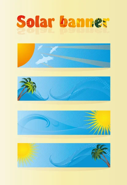 Сонячна банер — стоковий вектор