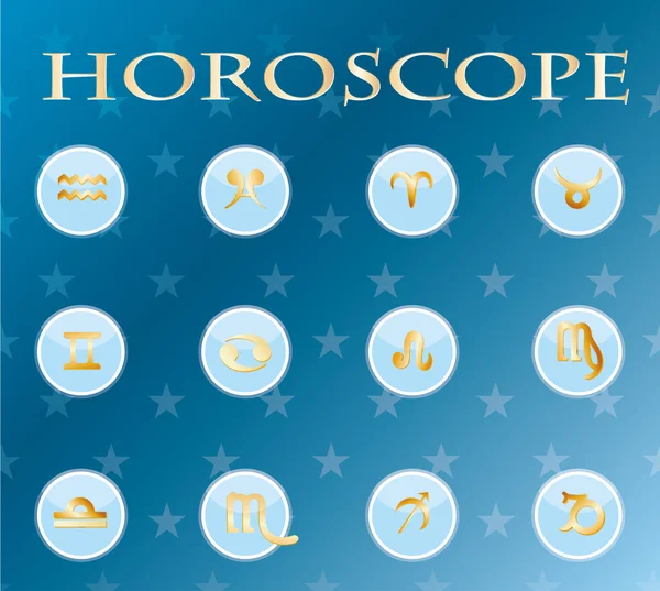 Les douze signes du zodiaque — Image vectorielle
