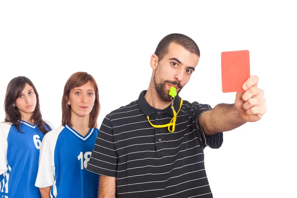 Referee Showing Red Card — Stock Photo, Image