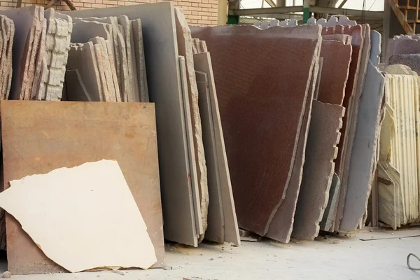 Granite and marble slabs — Stock Photo, Image
