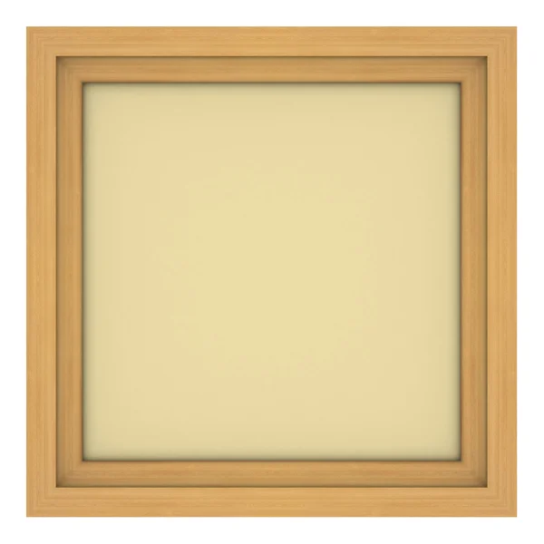 Telaio in legno con sfondo beige — Foto Stock