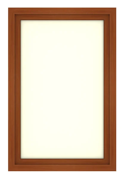 Wooden frame with white background — Stock Photo, Image