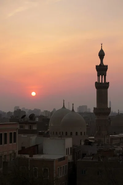 Pôr do sol no Cairo . — Fotografia de Stock