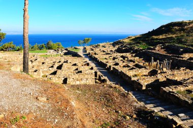 Antik kent kamiros Rodos, Yunanistan