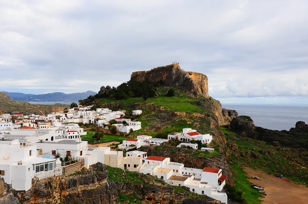 stock image Acropolis In The Ancient Greek Town Lindos