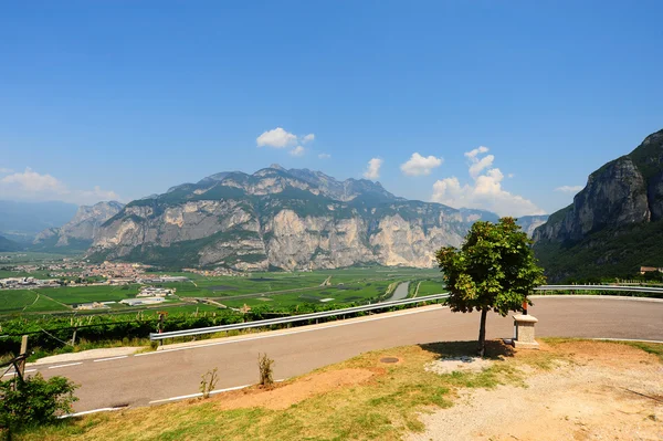 Das Dorf Hoch Oben Den Italienischen Alpen — Stockfoto
