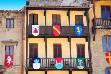 Arezzo, İtalya tarihi merkezi görünümü