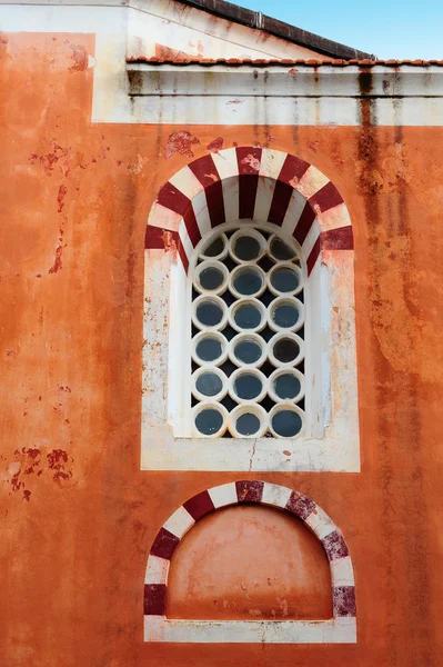 Ventana Decorativa Una Antigua Mezquita Isla Rodas Grecia — Foto de Stock
